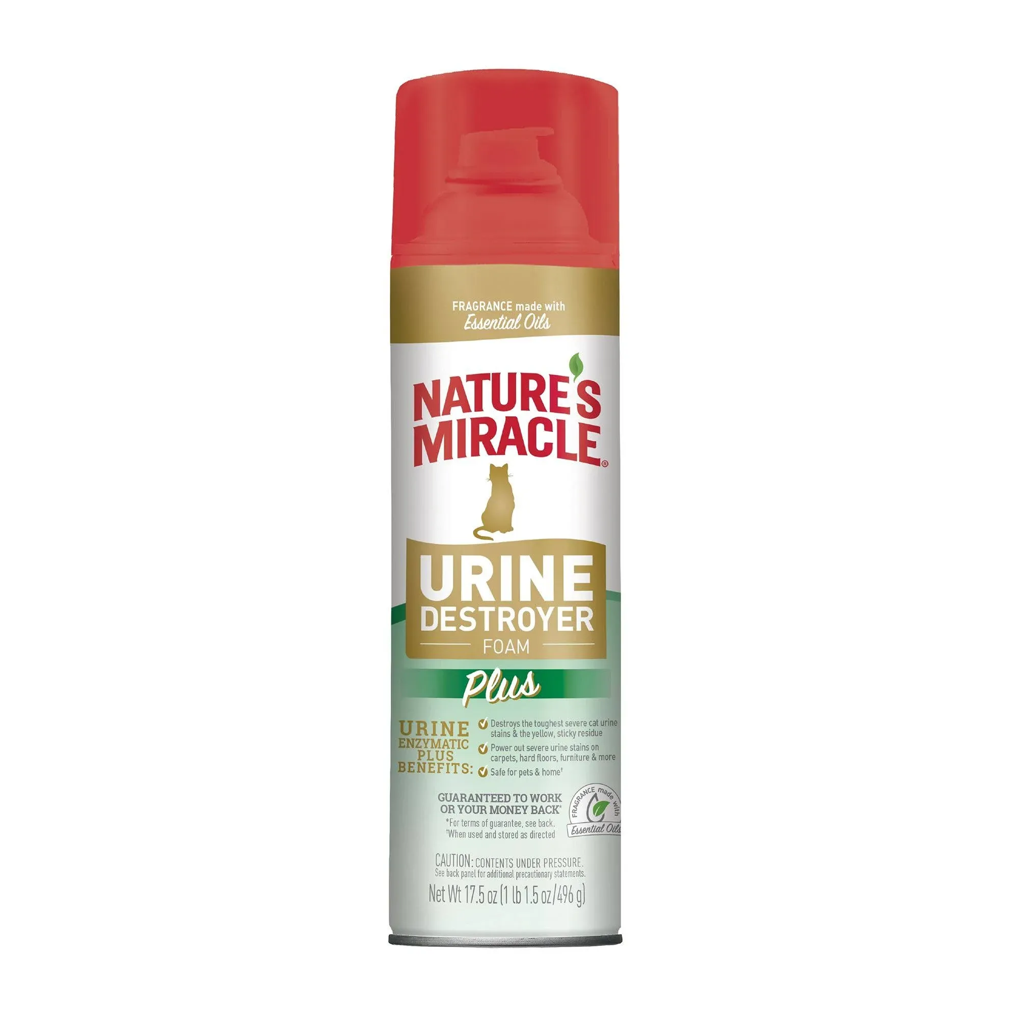 Nature's Miracle Urine Destroyer Foam Plus for Cats, 17.5 fl. oz.