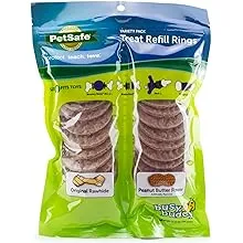 PetSafe Treat Rings for Busy Buddy Dog Toys - Easy to Digest - Interactive Toy Refills for Aggressive Chewers - Stimulating Puppy Supplies - Eases Stress - 24 Rings - Size C - Original/Peanut ButterPetSafe Treat Rings for Busy Buddy Dog Toys - Easy to Di