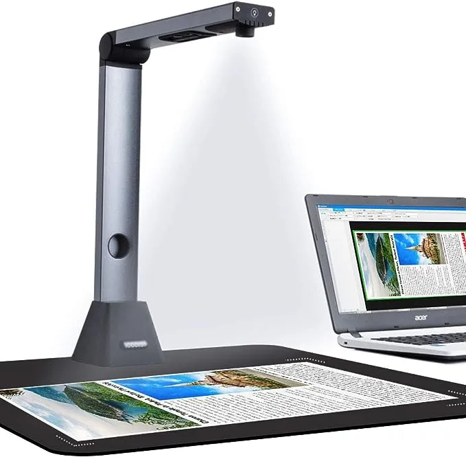 iCODIS Document Camera & Overhead Scanner X3: Portable 8MP High Definition Capture Size A3 Multi-Language OCR USB Doc Cam for Teachers Online Teaching & Students Distance Learning