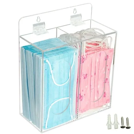 Acrylic Disposable Face Mask and Glove Dispenser Box Holder Hairnet &amp; Shoe Cover