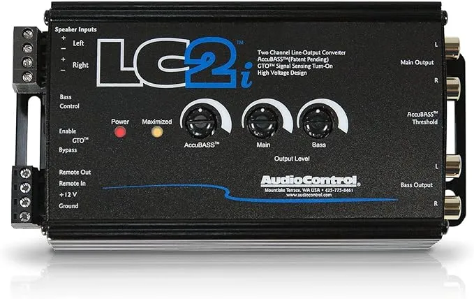 AudioControl LC2i 2 Channel Line Out Converter with AccuBASS and Subwoofer Control