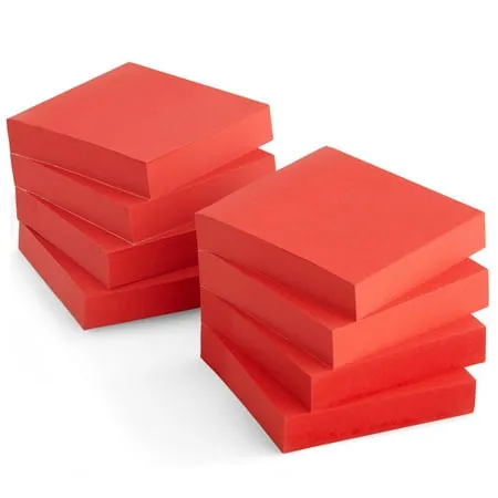 Juvale Bright Red Sticky Notes 3 x 3 in 8 Pack