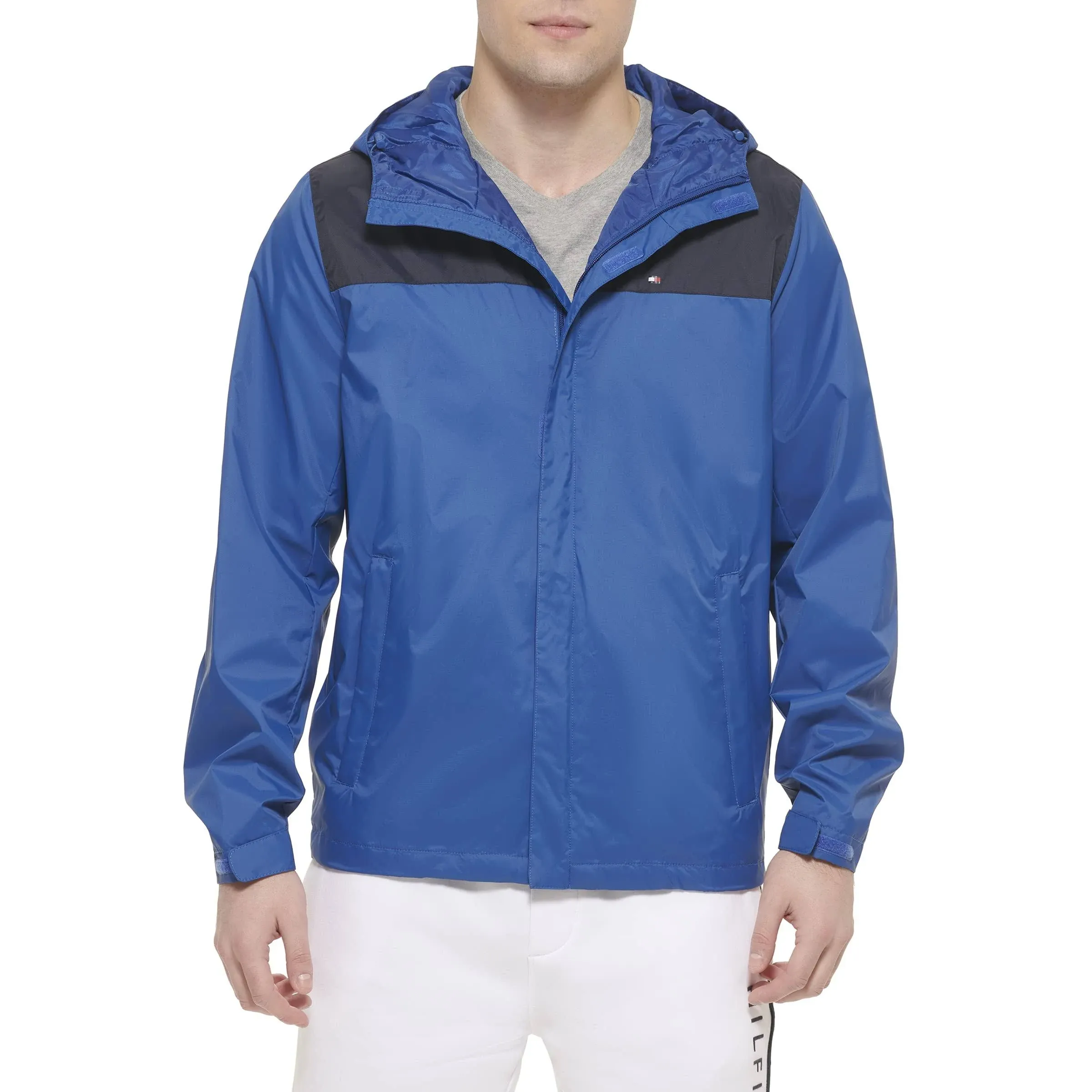 Tommy Hilfiger Men's Legacy Lightweight Breathable Waterproof Hooded Rain Jacket