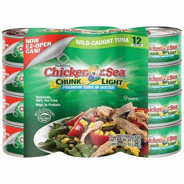 Chicken of the Sea, Chunk Light Tuna in Water, 5 oz. Can (Pack of 10)