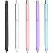 Retractable Black Ink Gel Pens, 0.5MM Premium Medium Point Rollerball Pens fo...