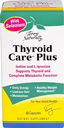 Terry Naturally Thyroid Care Plus com Selênio, 120 Cápsulas