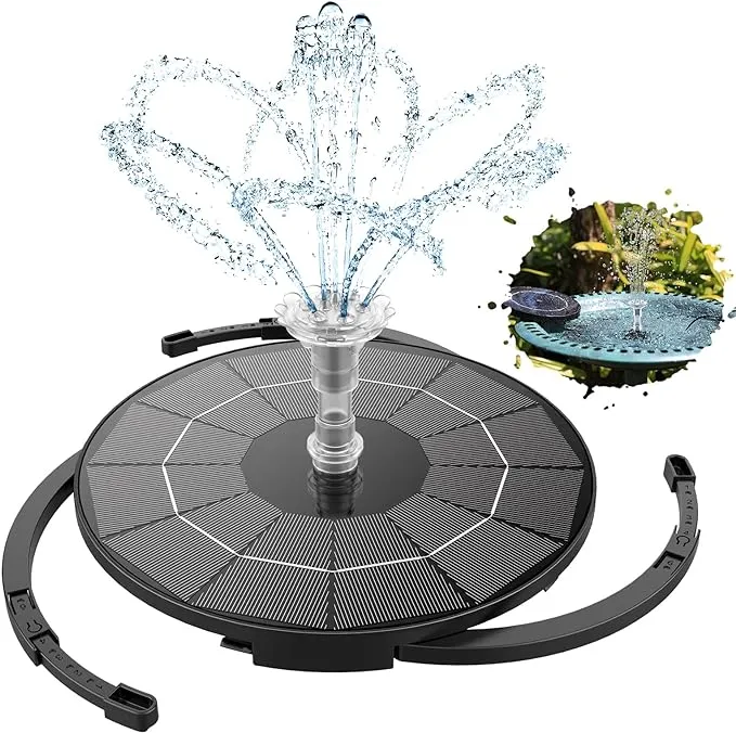 Aisitin 3.5w DIY Solar Fountain Pump for Water Feature Outdoor Solar Bird Bath Fountain Pump with Multiple Nozzles