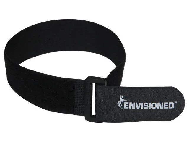 Reusable Cinch Straps 2" x 15" - 6 Pack, Multipurpose Strong Gripping, Quality Hook and Loop Securing Straps (Black)