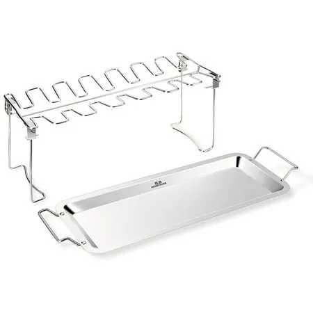 Chicken Leg And Wing Rack 14 Slots Bbq Chicken Drumsticks Holder Stainless Steel