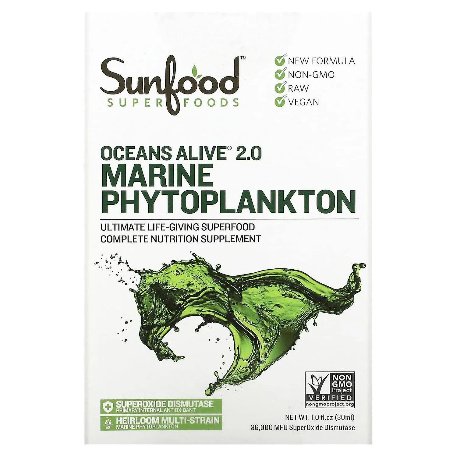 Sunfood Oceans Alive 2.0 Marine Phytoplankton - 1 fl oz