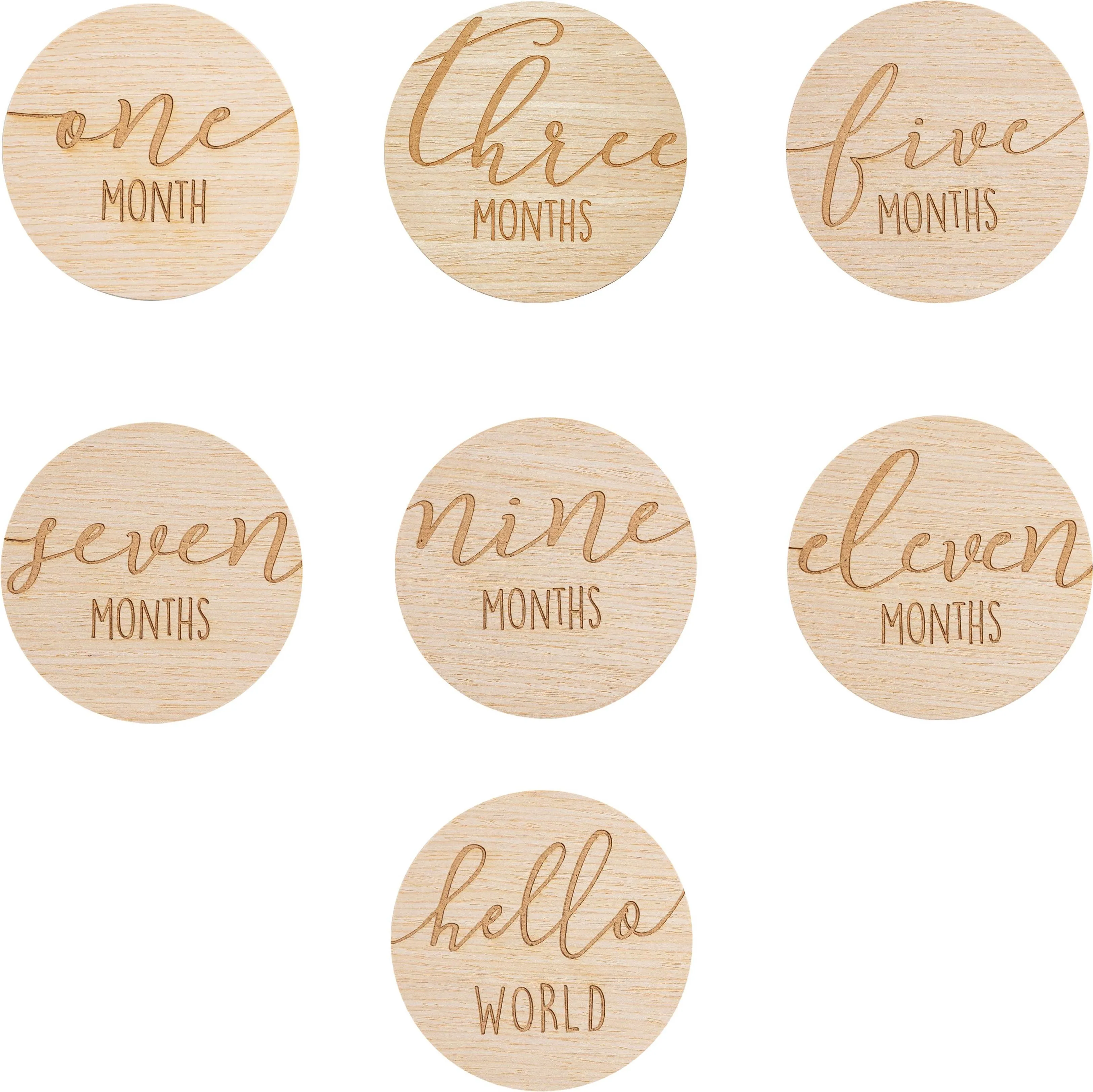 Pearhead Wooden Milestone Photo Cards