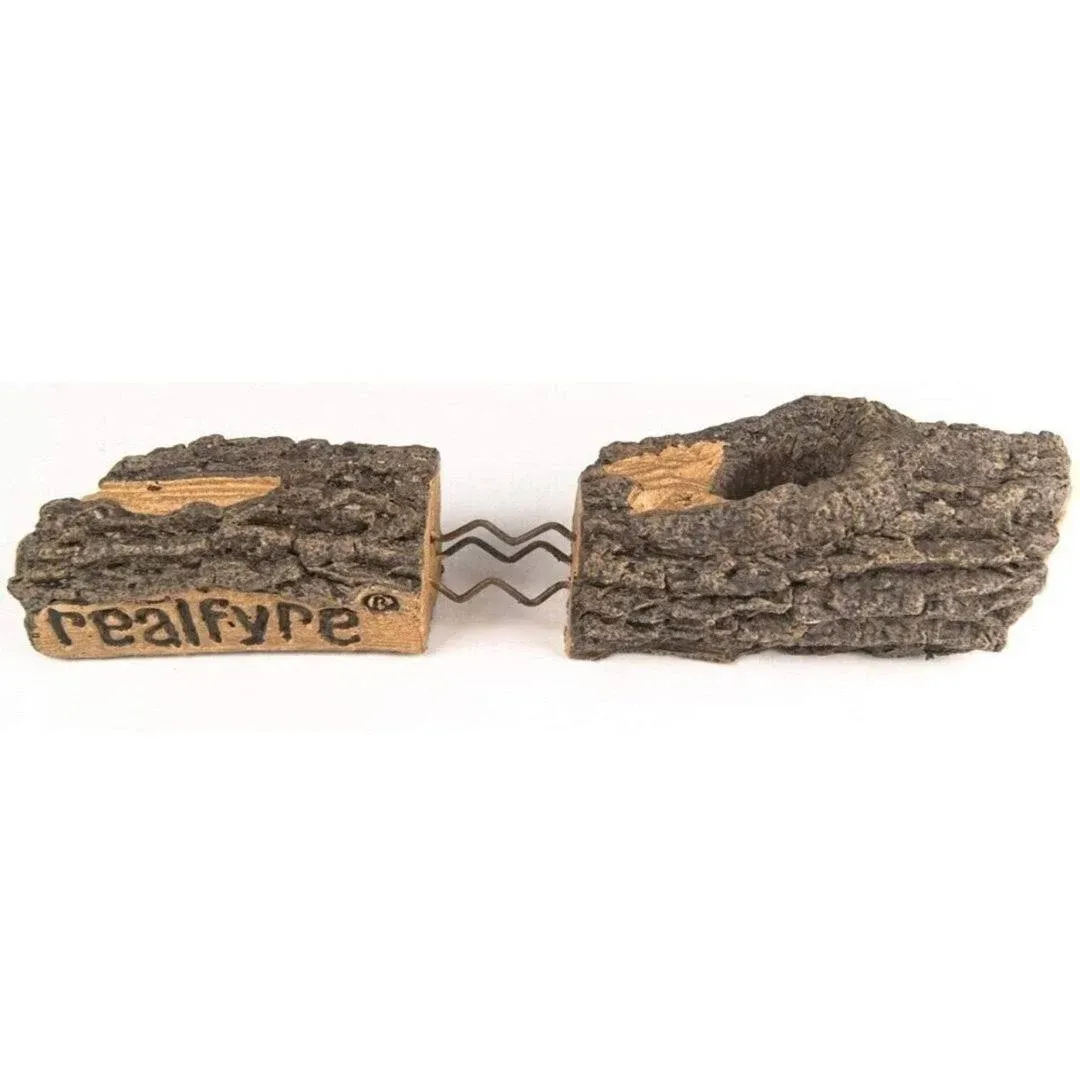 Peterson Real Fyre Split Oak Designer Plus Gas Logs