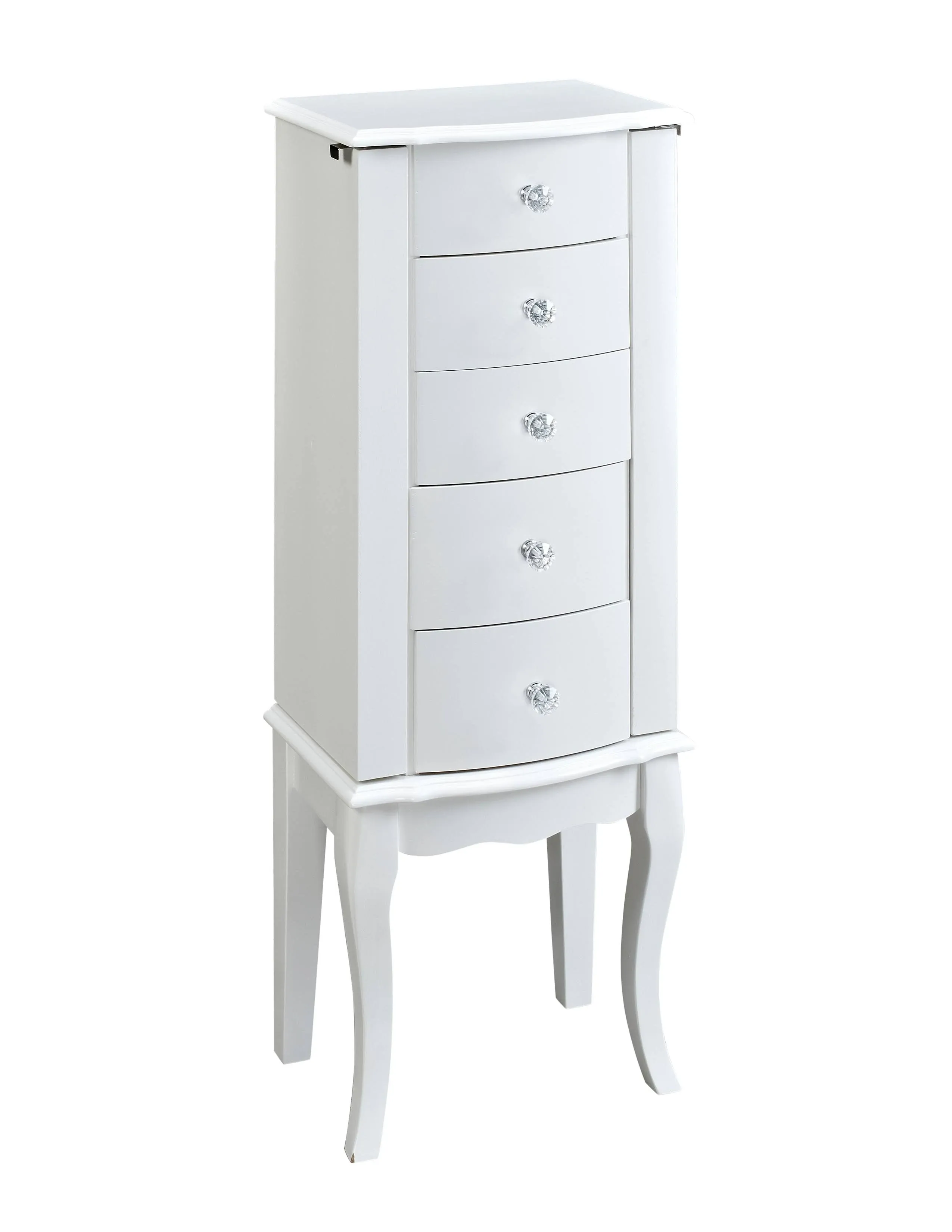 White 4-Drawer Jewelry Armoire