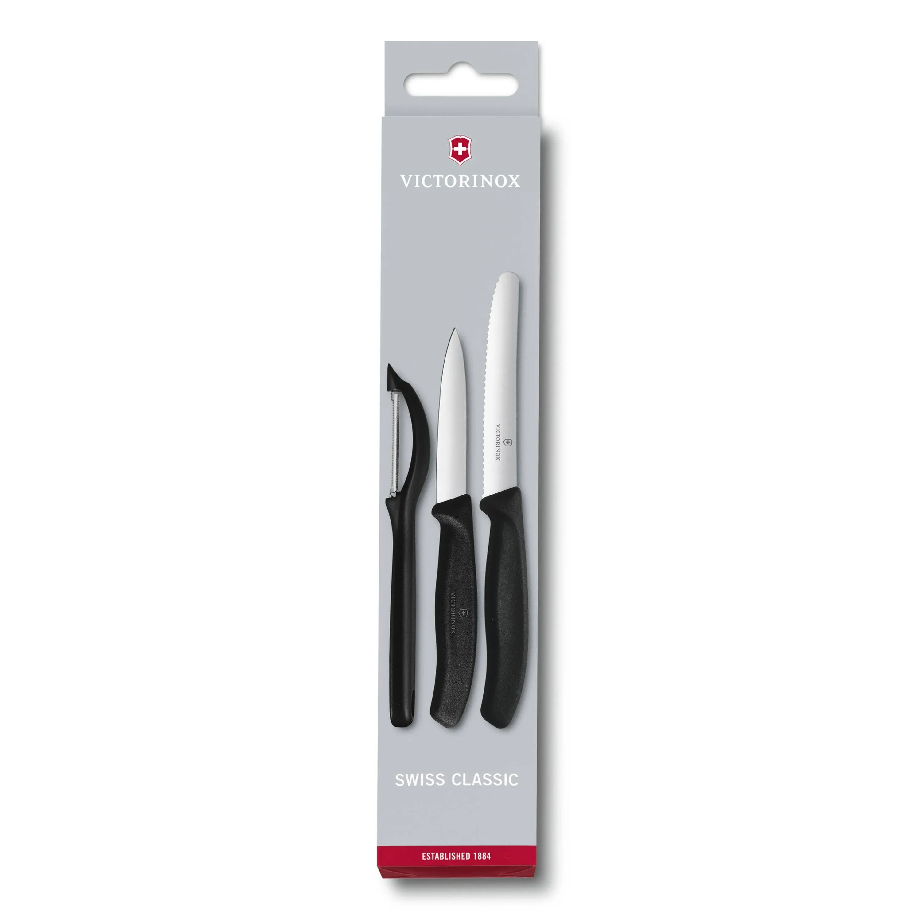 VICTORINOX SWISS CLASSIC PARING KNIFE SET WITH PEELER 3 PIECES 