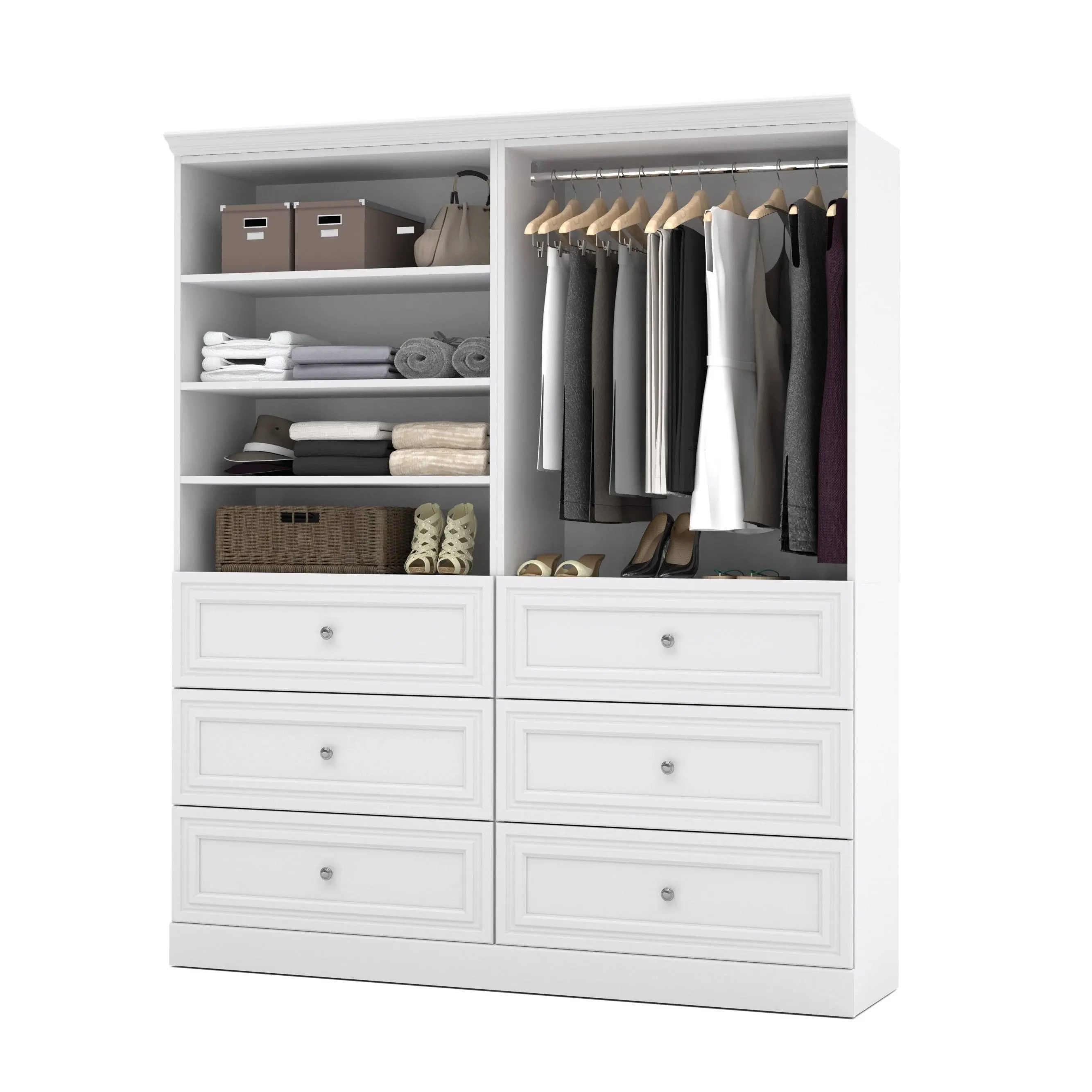 Bestar Versatile By Bestar 72'' Storage Kit, White - Transitional - Storage Cabinets - by Homesquare | Houzz