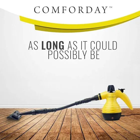 Comforday Multi-Purpose Handheld Pressurized Steam Cleaner with 9-Piece Accessories