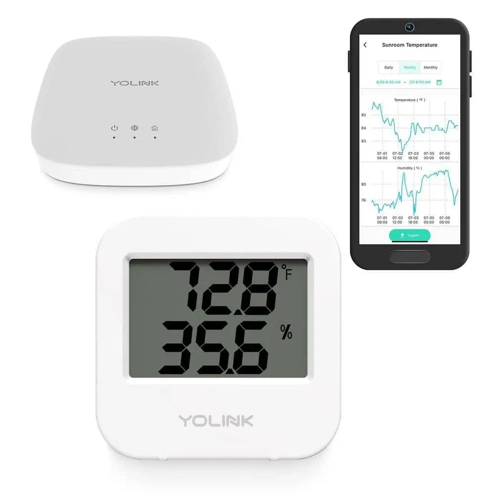 YoLink Smart Wireless Temperature & Humidity Sensor