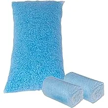 Molblly Bean Bag Filler Foam 20lbs Blue Premium Shredded Memory Foam Filling for Pillow Dog Beds Chairs Cushions and Arts Crafts, Added Gel Particles ， Soft and Great for Stuffing