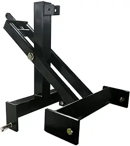 Titan Attachments 3 Point Scissor Lift Fits Category 1 Tractors, Material Handling Lift for Raising, Lowering & Extending Hay Bales to Stack