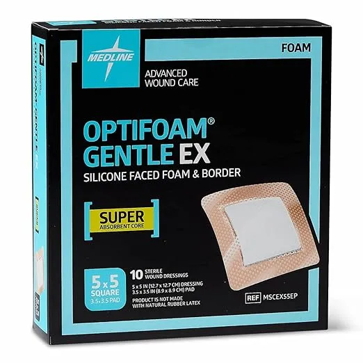 Medline Optifoam Gentle EX Bordered Foam Dressing