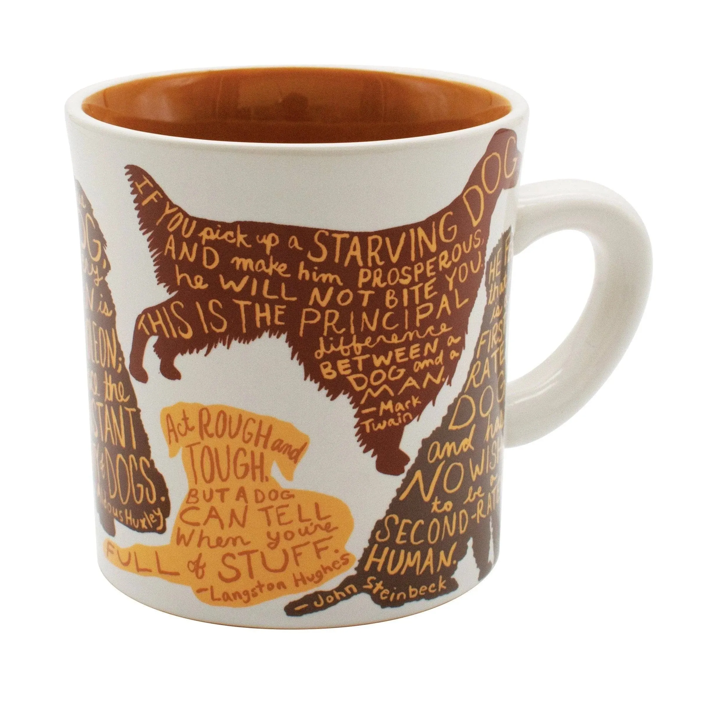 Literary Dog Mug - Dog Quotes From Famous Writers Authors and Other Canine Lovers