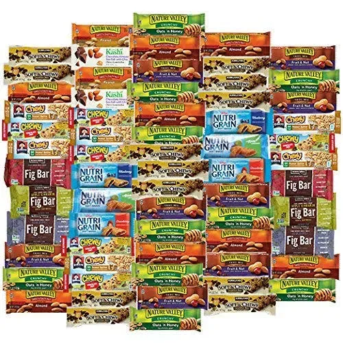 Healthy Snacks, (Care Package 66 Count) Healthy Mixed Snack Box & Snacks Gift Variety Pack – Great for Home, Lunches, Work, Grab and Go, Office, Meetings, – Breakfast Bars, Bulk Granola Bars, Snacks