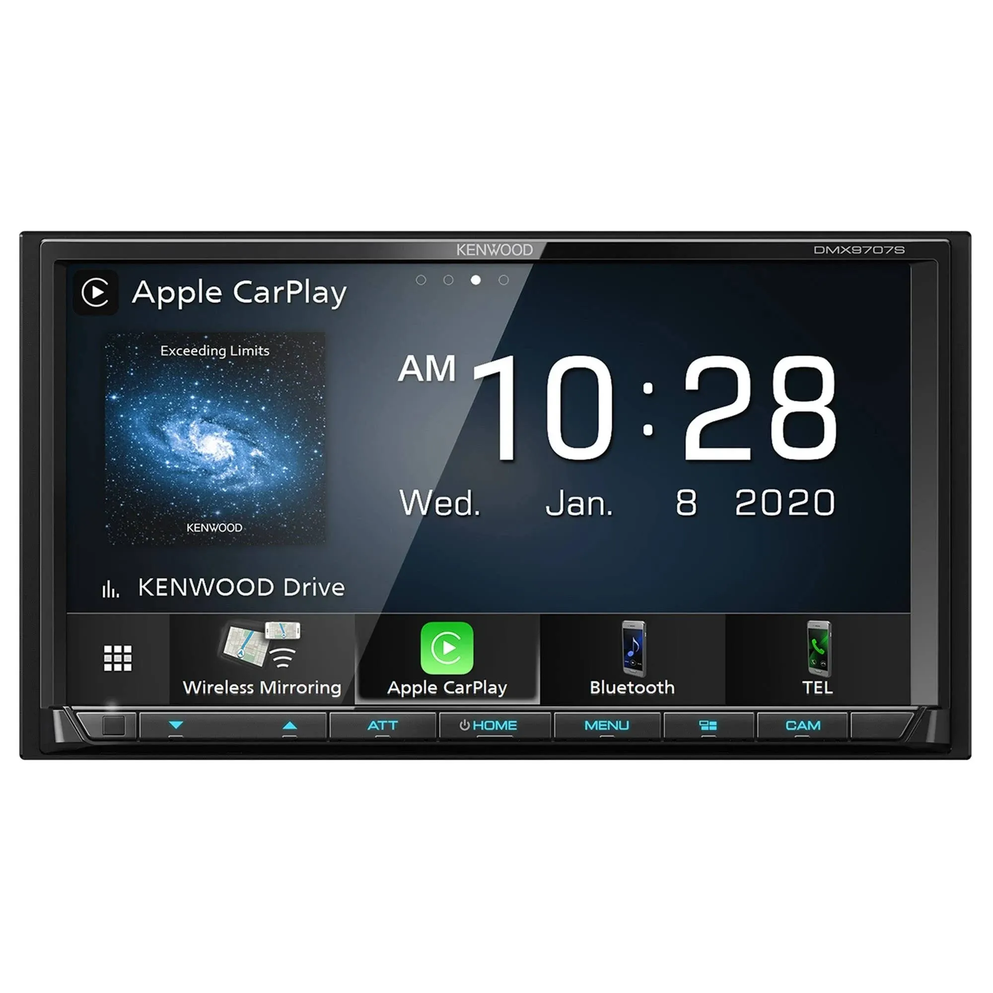 Kenwood - 7" - Android Auto/Apple® CarPlay™ - Built-in Bluetooth - In-Dash Digital Media Receiver - Black