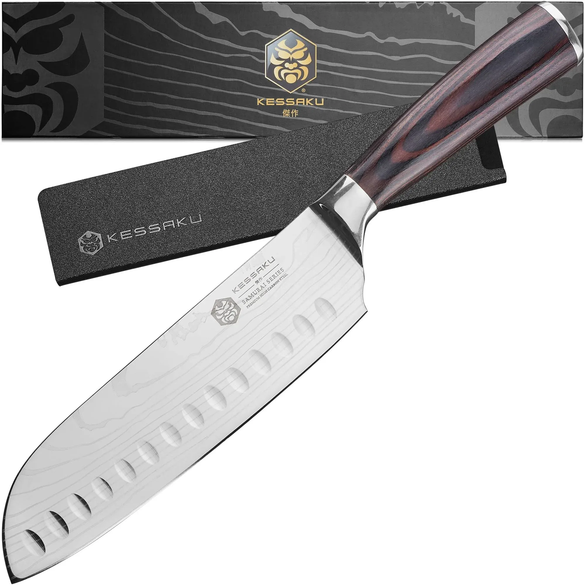 Kessaku 7&#034; Santoku Knife - Samurai Series - High Carbon Stainless Steel