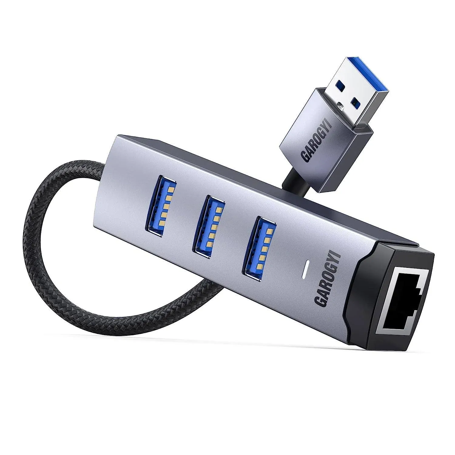 USB 3.0 to Ethernet Adapter4 in 1 Multiport Hub with Gigabit RJ45 &amp; 3 x USB 3...