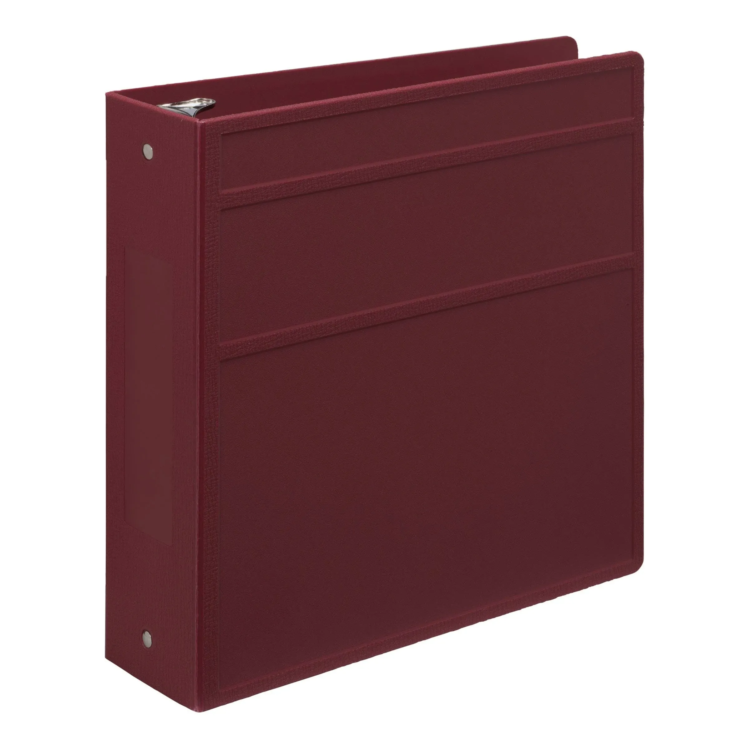 Carstens 3- Inch Heavy Duty 3-Ring Binder - Side Opening, Wine