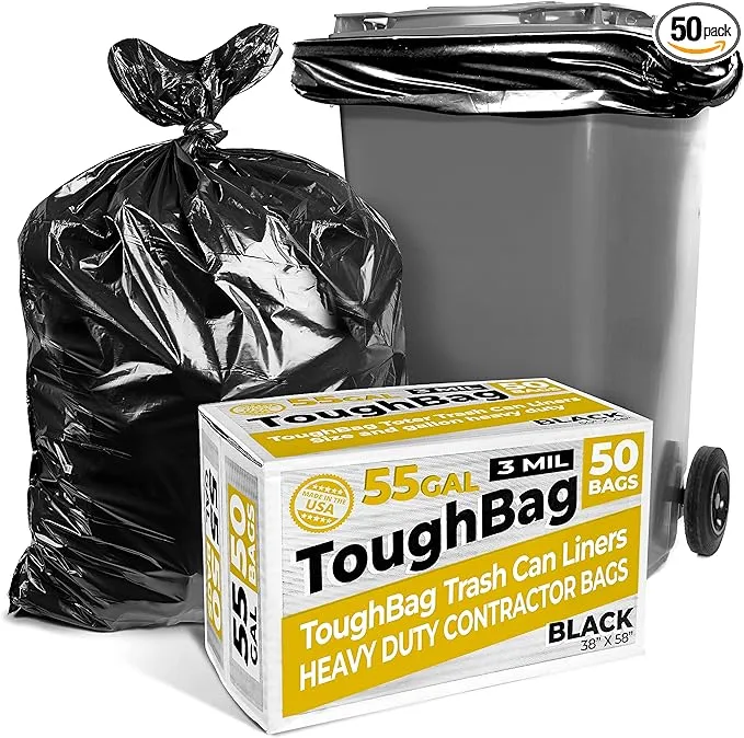 55 Gallon Trash Bags 3 Mil Contractor Bags Large 5560 Gallon Trash Can Liners