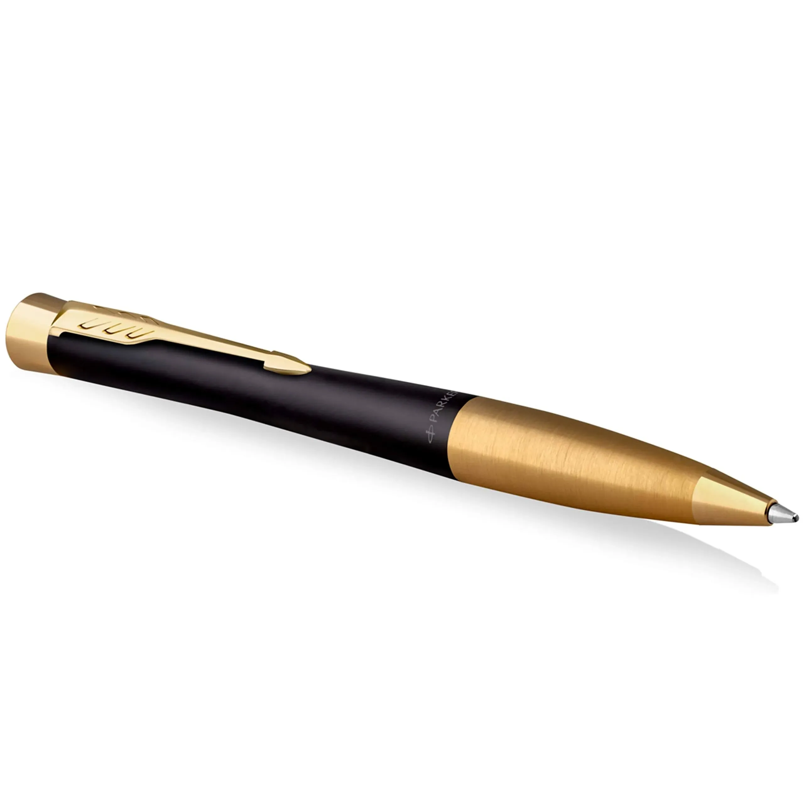 Parker® Urban Ballpoint Pen, Medium Point, 0.7 mm, Matte Black/Gold Barrel, Blue Ink