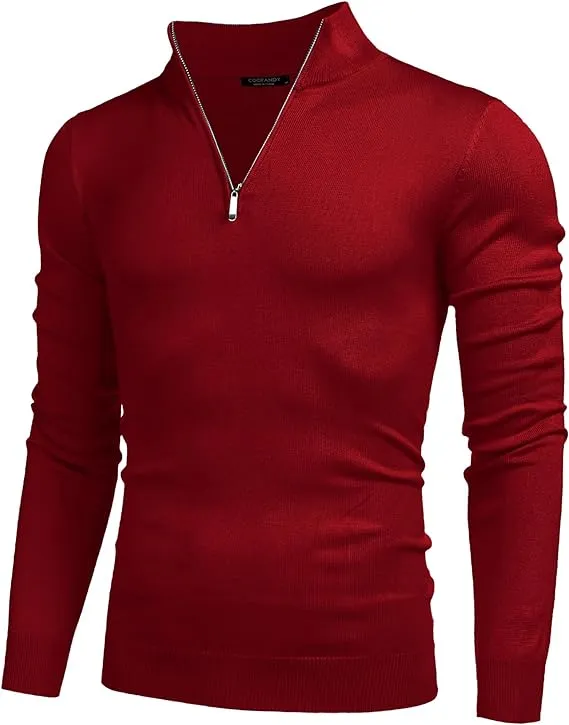 Club Room Men's Quarter-Zip Textured Cotton Sweater