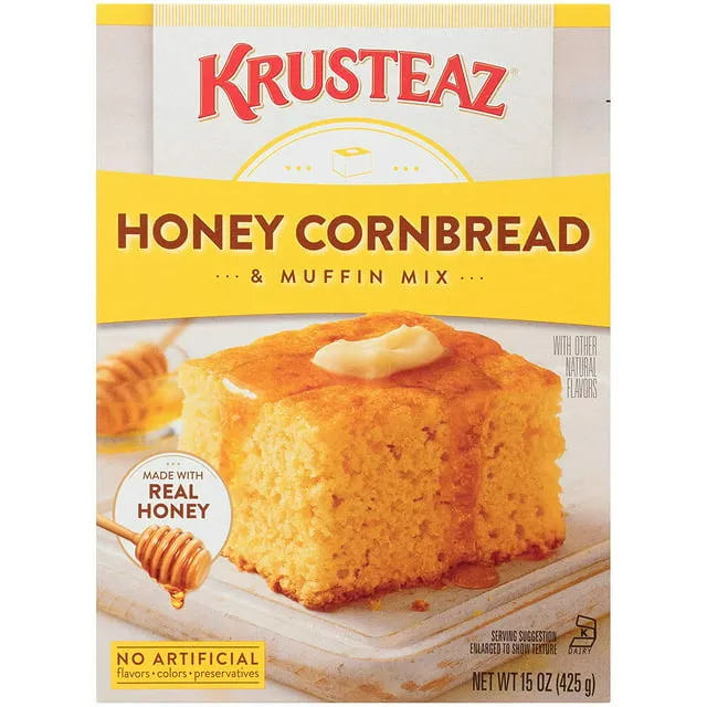 Krusteaz Honey Cornbread Mix, 15 OZ (Pack - 6)