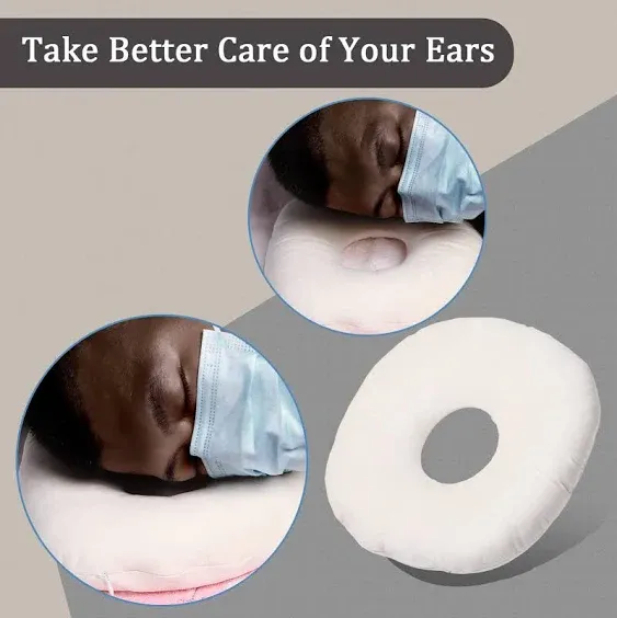 coceyese Ear Piercing Pillow for Side Sleepers with Ear Hole Donut Pillow for...