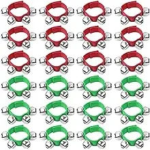 24PCS Christmas Wrist Band Jingle Bells Bracelets Jingle Bell Musical Instruments for Kids Christmas Party Favors (12 Red and 12 Green)