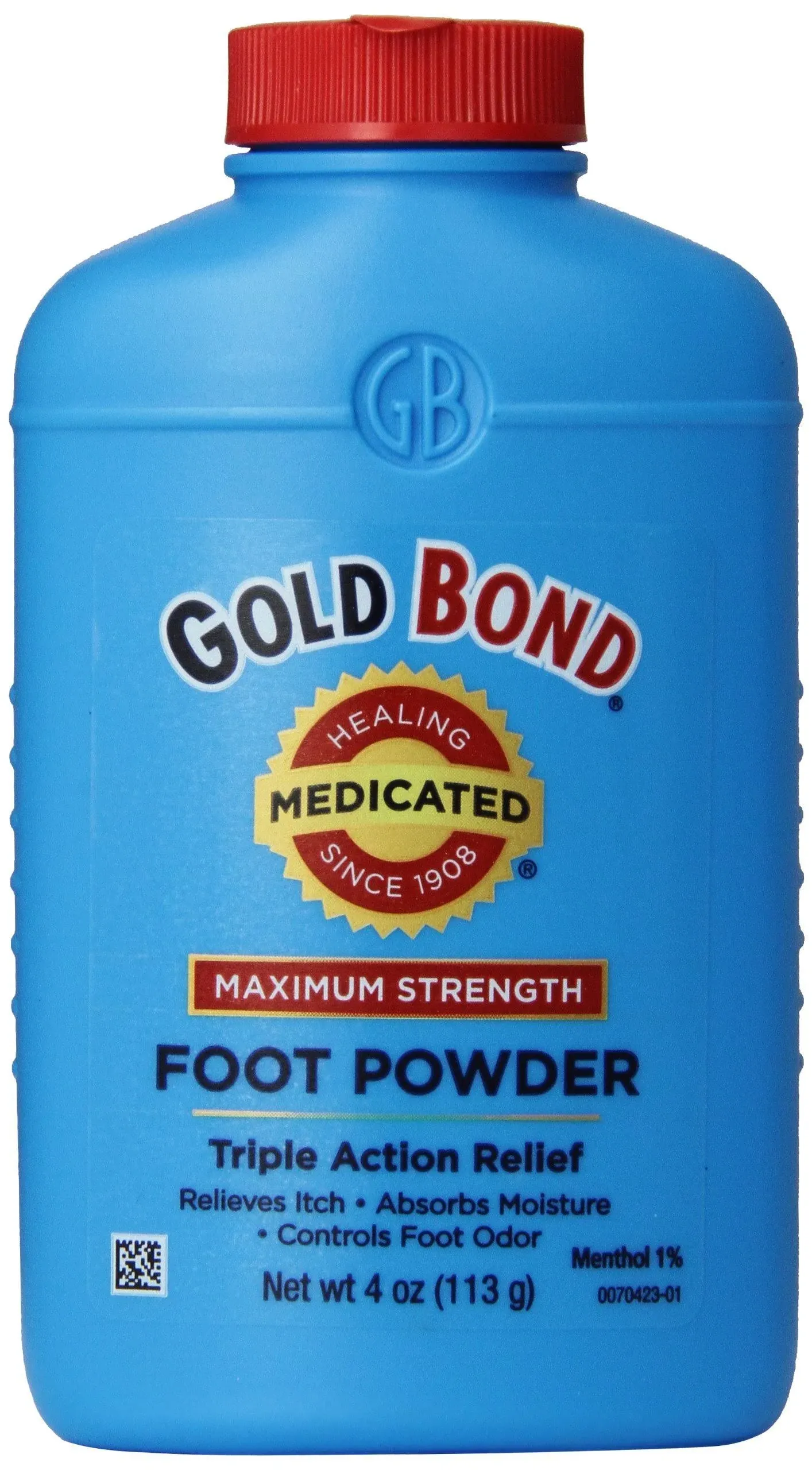 Gold Bond Medicated Foot Powder WITH TALC Max Strength 4 oz Original Formula