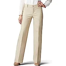 Lee Women's Flex Motion Regular Fit Trouser Pant, Size: 6, Beige