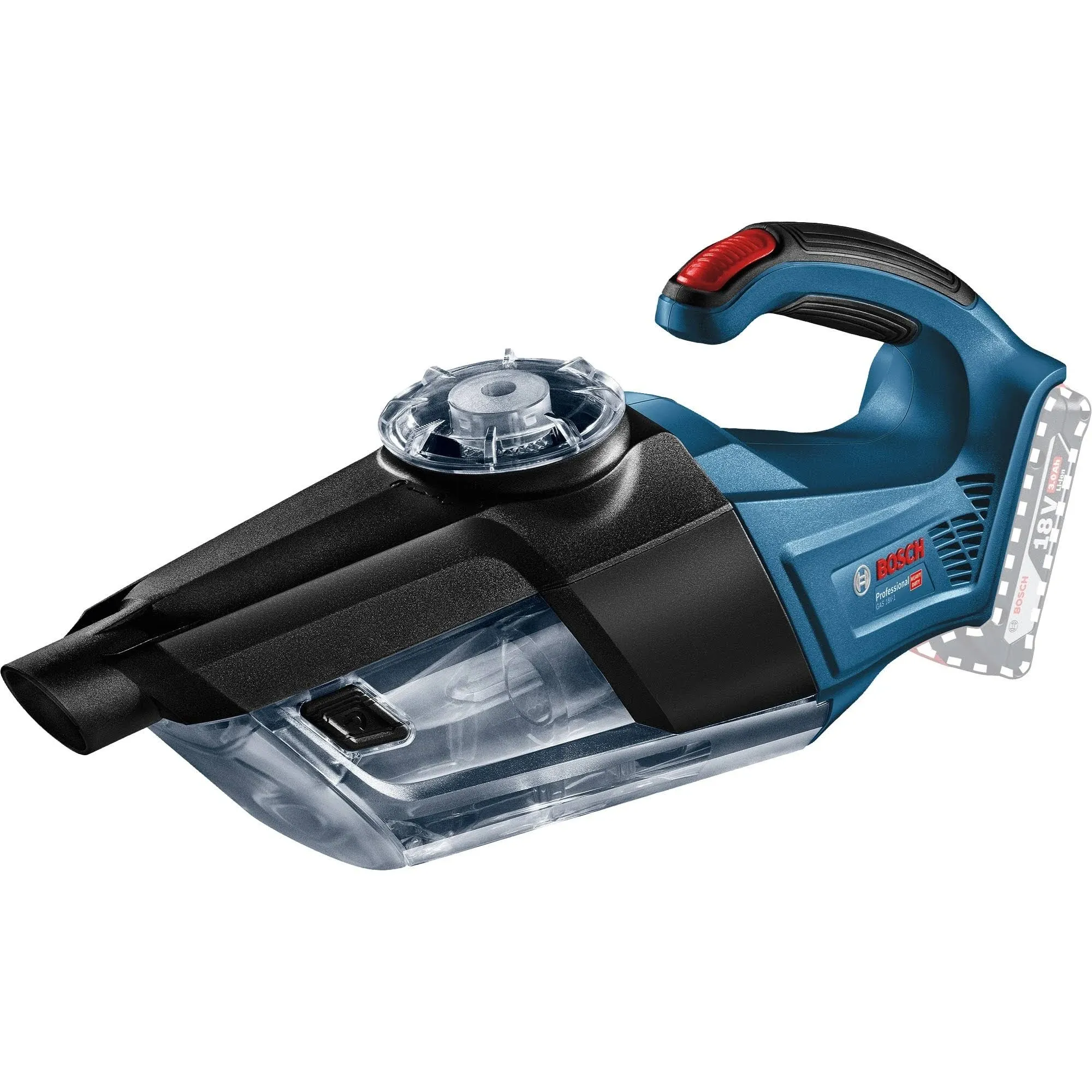 Bosch GAS 18V-1 Professional Cordless Vacuum Cleaner / Cleaning Performance Redefined! With new rotational airflow technology ( Bare Tool Body Only)