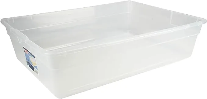 Sterilite - 48 Quart Clear Hinged Plastic Storage Container (6 Pack)