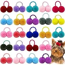 Girl Dog Bows Hair Small Puppy Hair Bows Pet Hair Ties Puppy Bows Rubber Bands