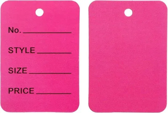 2000 PCS Price Tags 1.97 X 1.38 Clothing Tags Multi-Colors merchandise