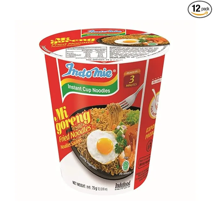 Indo Mie Goreng Cup, 2.65 Ounce (Pack of 12)