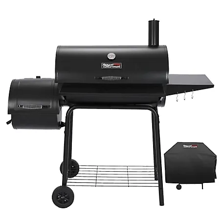 Royal Gourmet CC1830SC Charcoal Grill Offset Smoker with Cover, 811 Square Inches, Black, Outdoor Camping