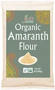 Jiva Organics Organic Amaranth Flour 2 Pound Bulk Bag - Rajgira Atta, 100% Natural & Non-GMO