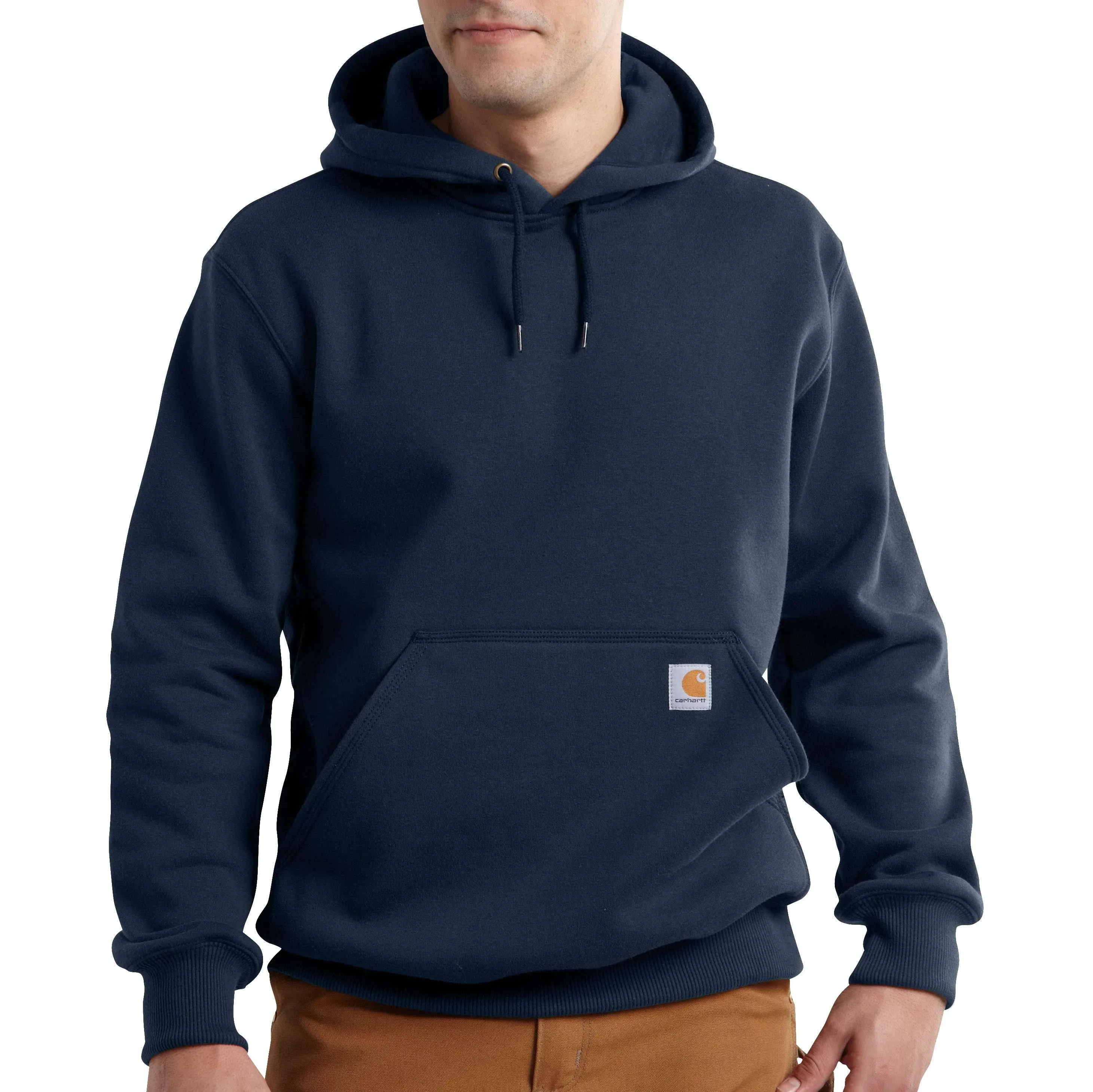 Carhartt Men's Rain Defender Paxton Heavyweight Hooded Sweatshirt, New Navy