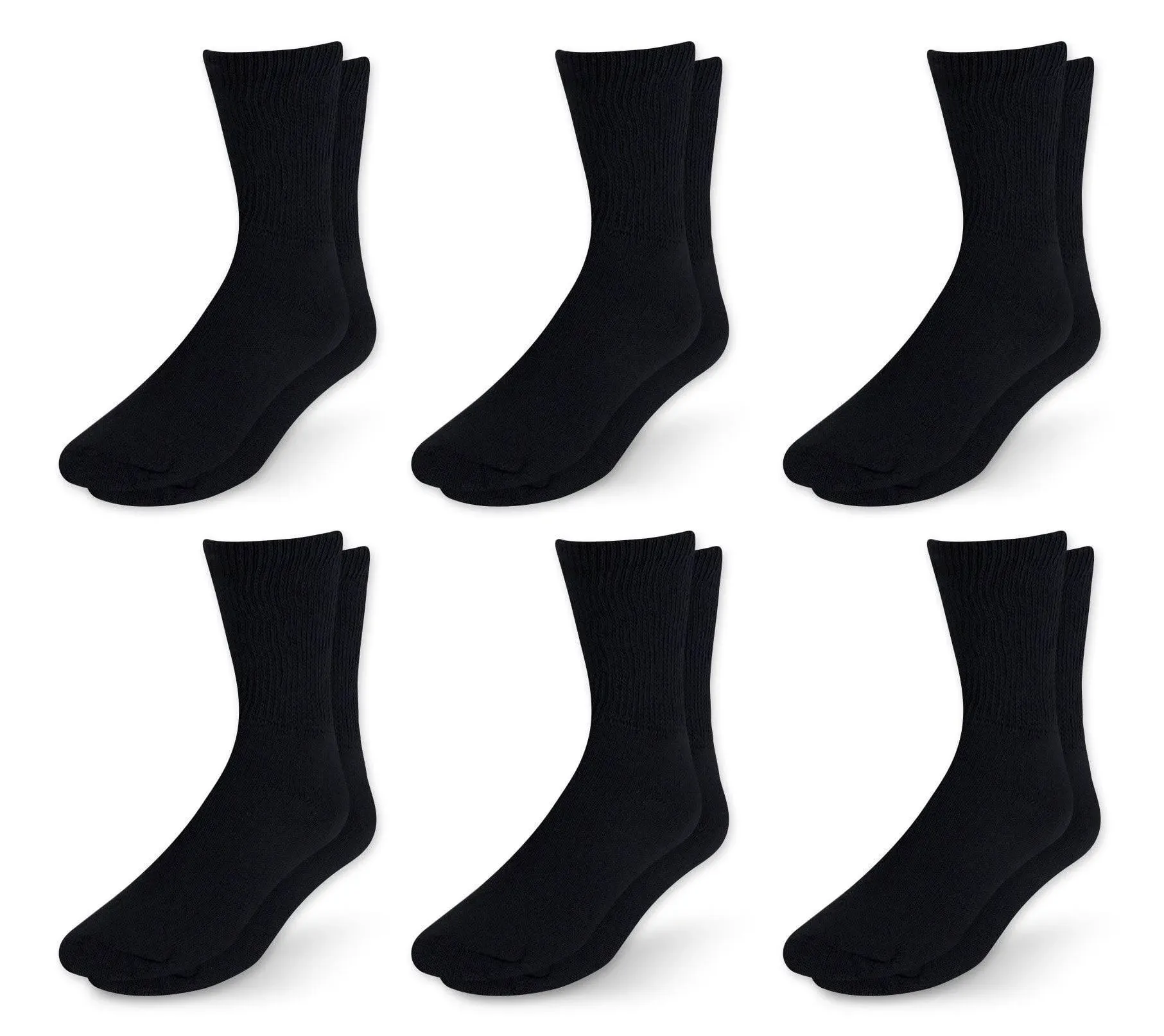 NEW YORK AVE Men's Diabetic Cotton Crew Socks