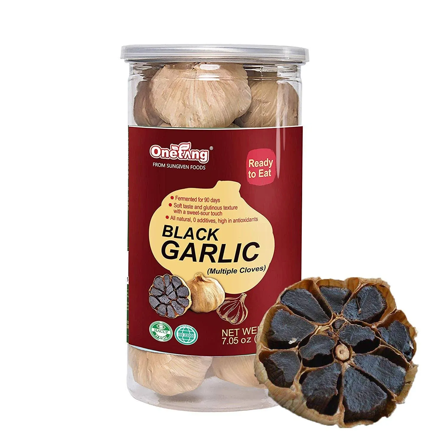 Homtiem Black Garlic 8.82 oz (250g.), 3 Pack, Whole Black Garlic Fermented for 90 ...