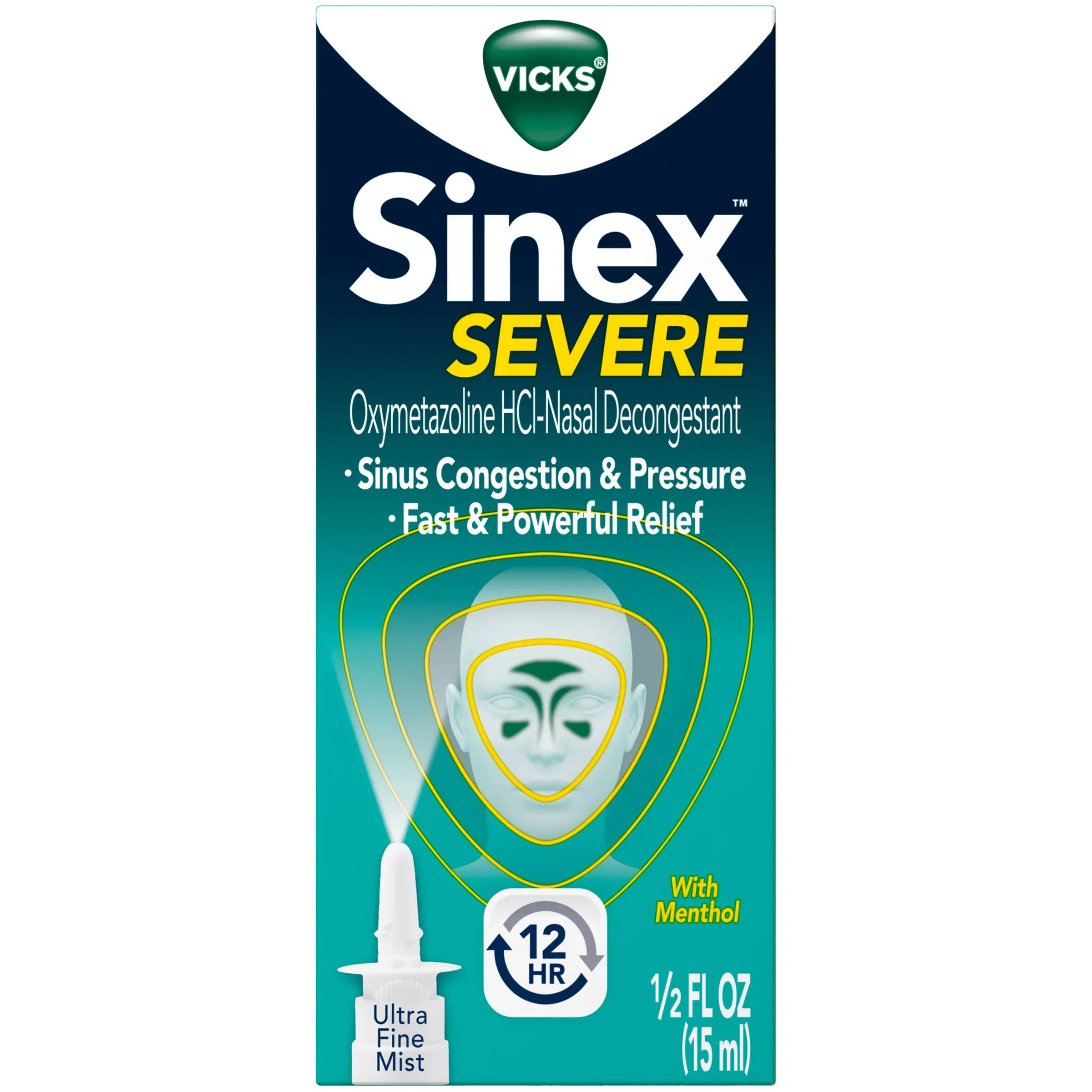 Vicks Sinex Severe Original Ultra Fine Mist, 0.5 Fl Oz