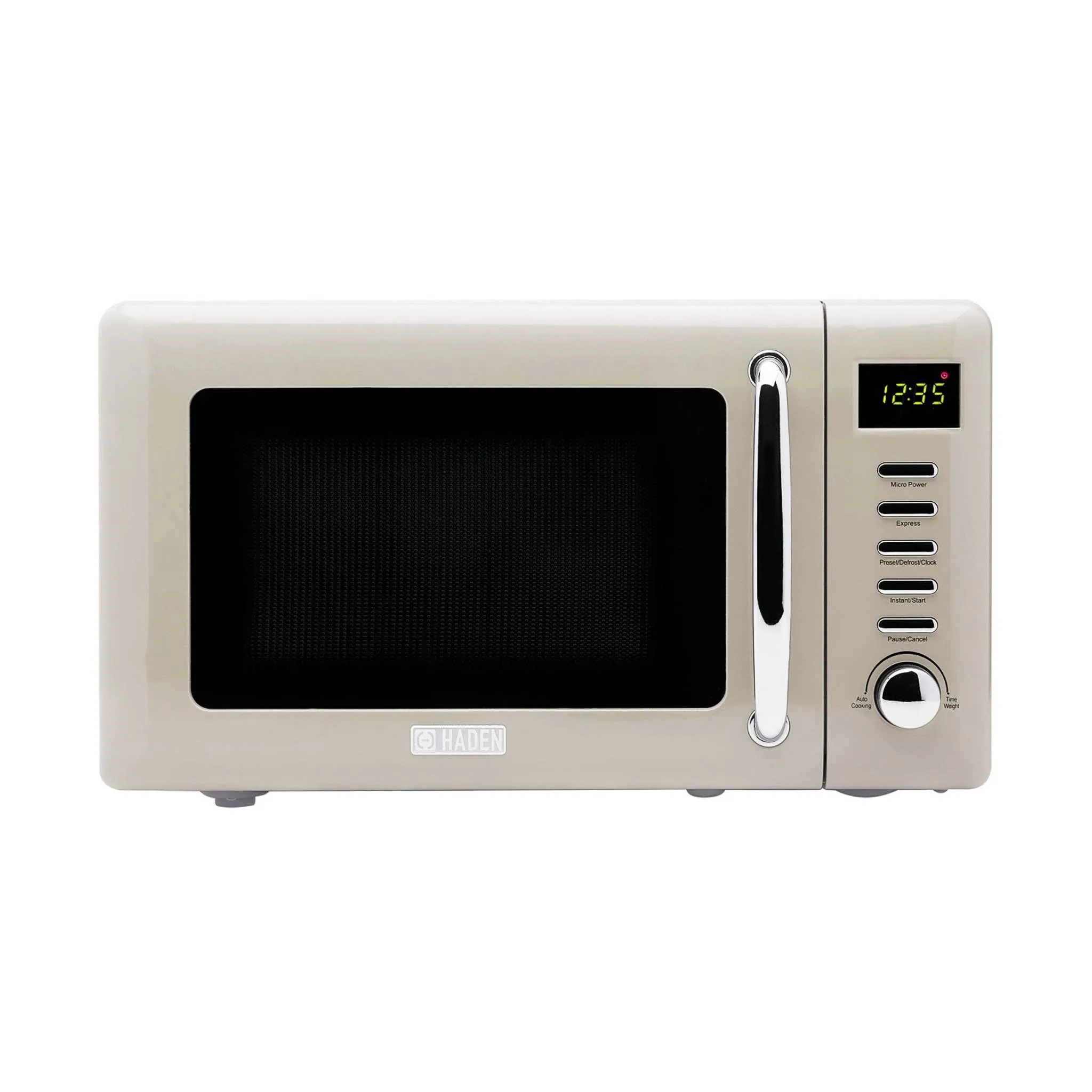 Haden 75030 Cotswold Dorset Vintage Retro 0.7 Cubic Foot/20 Liter 700 Watt Countertop Microwave Oven Kitchen Appliance with Turntable, Putty Beige